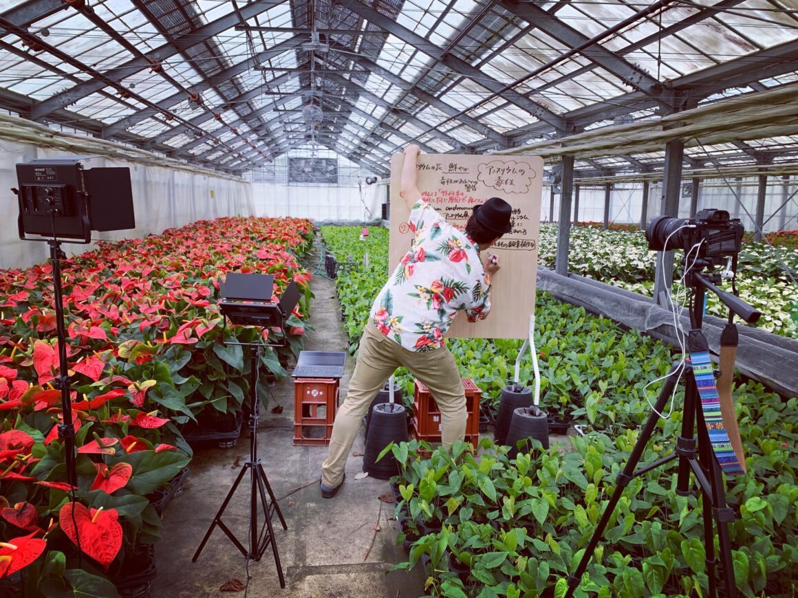 アンスリウム先生のメイキング場面